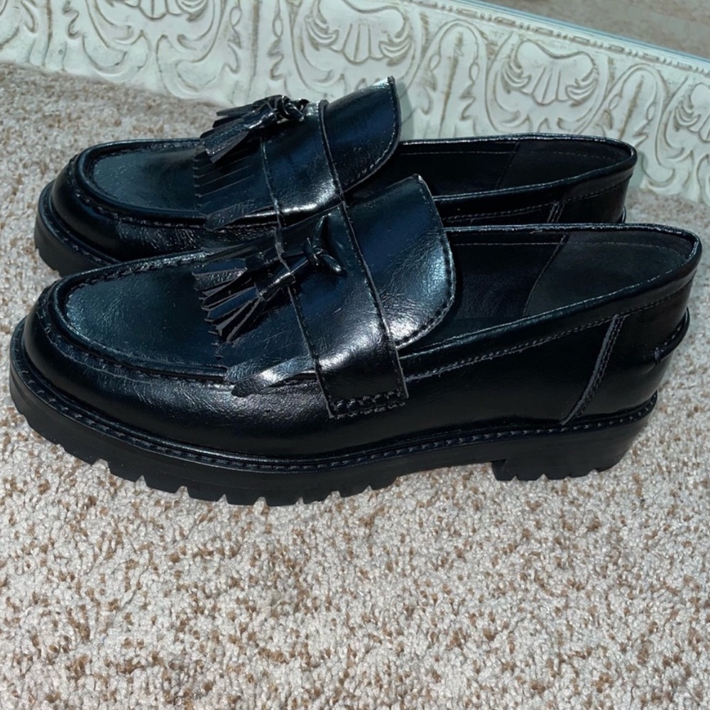 Steve Madden MINKA BLACK LEATHER size 7